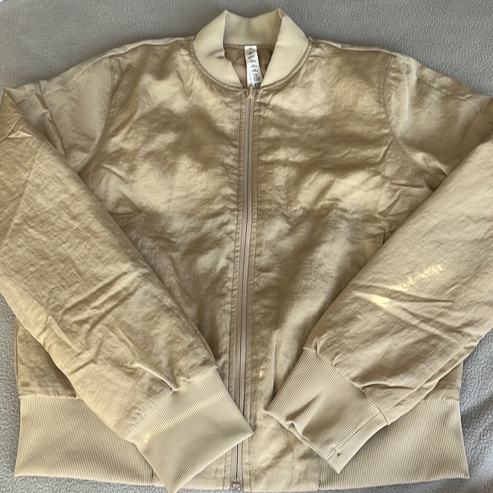 Gold puffer jacket